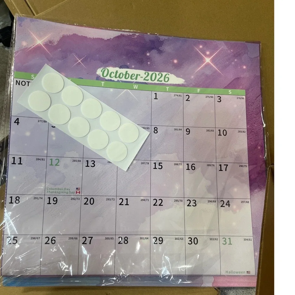 2025-2027 Dry Erase Wall Calendar 48x32 Laminated 2 Year Planner Azure Starry